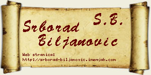 Srborad Biljanović vizit kartica